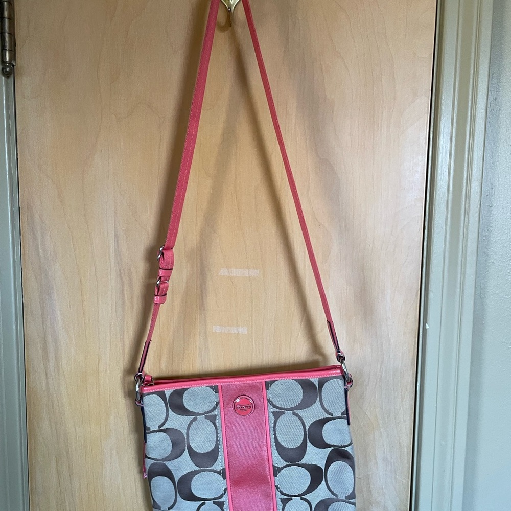 Coach Pink and Gray Women's Bag